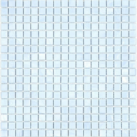 Skosh 11.6 in. x 11.6 in. Glossy Light Blue Glass Mosaic Wall and Floor Tile (18.69 sq. ft./case) (20-pack)