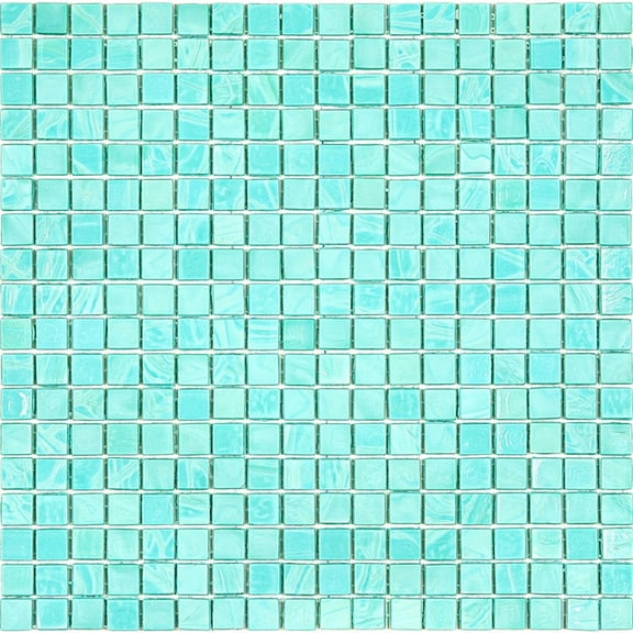 Skosh 11.6 in. x 11.6 in. Glossy Mint Green Glass Mosaic Wall and Floor Tile (18.69 sq. ft./case) (20-pack)