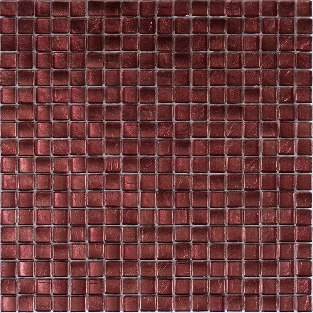 Skosh 11.6 in. x 11.6 in. Glossy Rouge Pink Glass Mosaic Wall and Floor Tile (18.69 sq. ft./case) (20-pack)