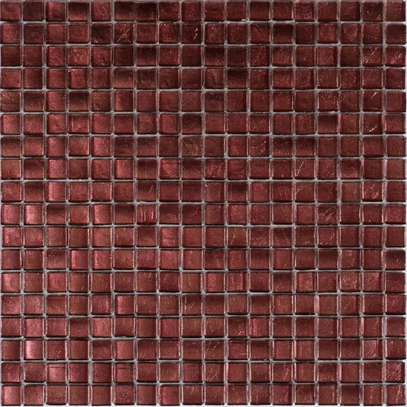 Skosh 11.6 in. x 11.6 in. Glossy Rouge Pink Glass Mosaic Wall and Floor Tile (18.69 sq. ft./case) (20-pack)