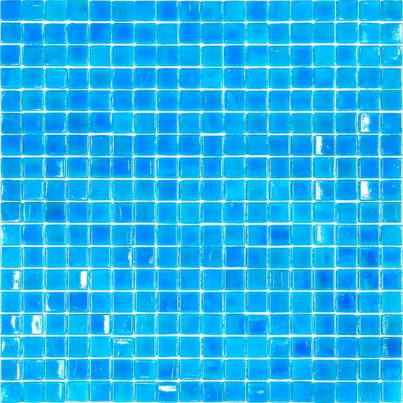 Skosh 11.6 in. x 11.6 in. Glossy Sea Blue Glass Mosaic Wall and Floor Tile (18.69 sq. ft./case) (20-pack)
