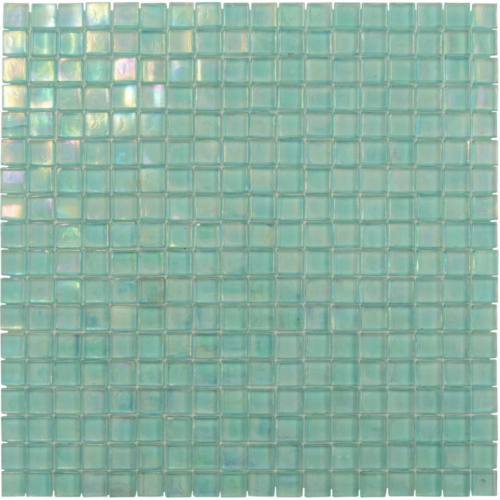 Sea Green 11.6" x 11.6" Glass Mosaic Wall and Floor Tile