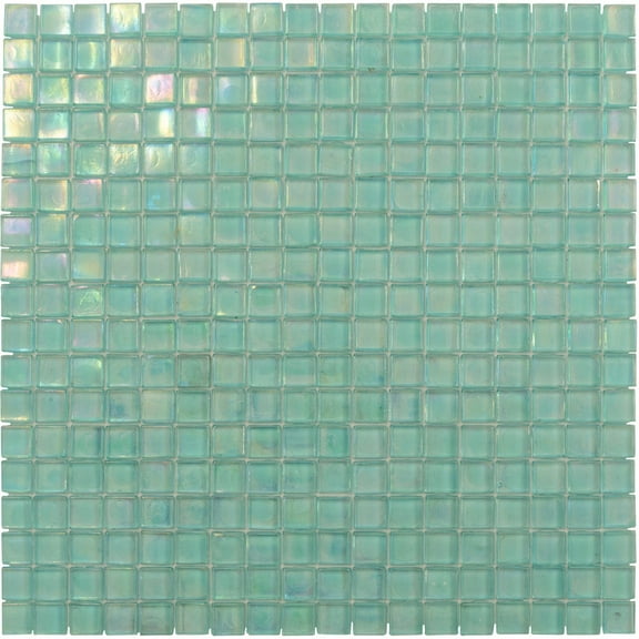 Skosh 11.6 in. x 11.6 in. Glossy Sea Green Glass Mosaic Wall and Floor Tile (18.69 sq. ft./case) (20-pack)