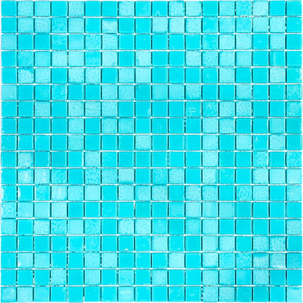 Turquoise Green Glossy Glass Mosaic Wall and Floor Tile