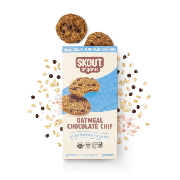 Skout Cookies, Soft Baked, Oatmeal Chocolate Chip, Organic - 4.23 oz