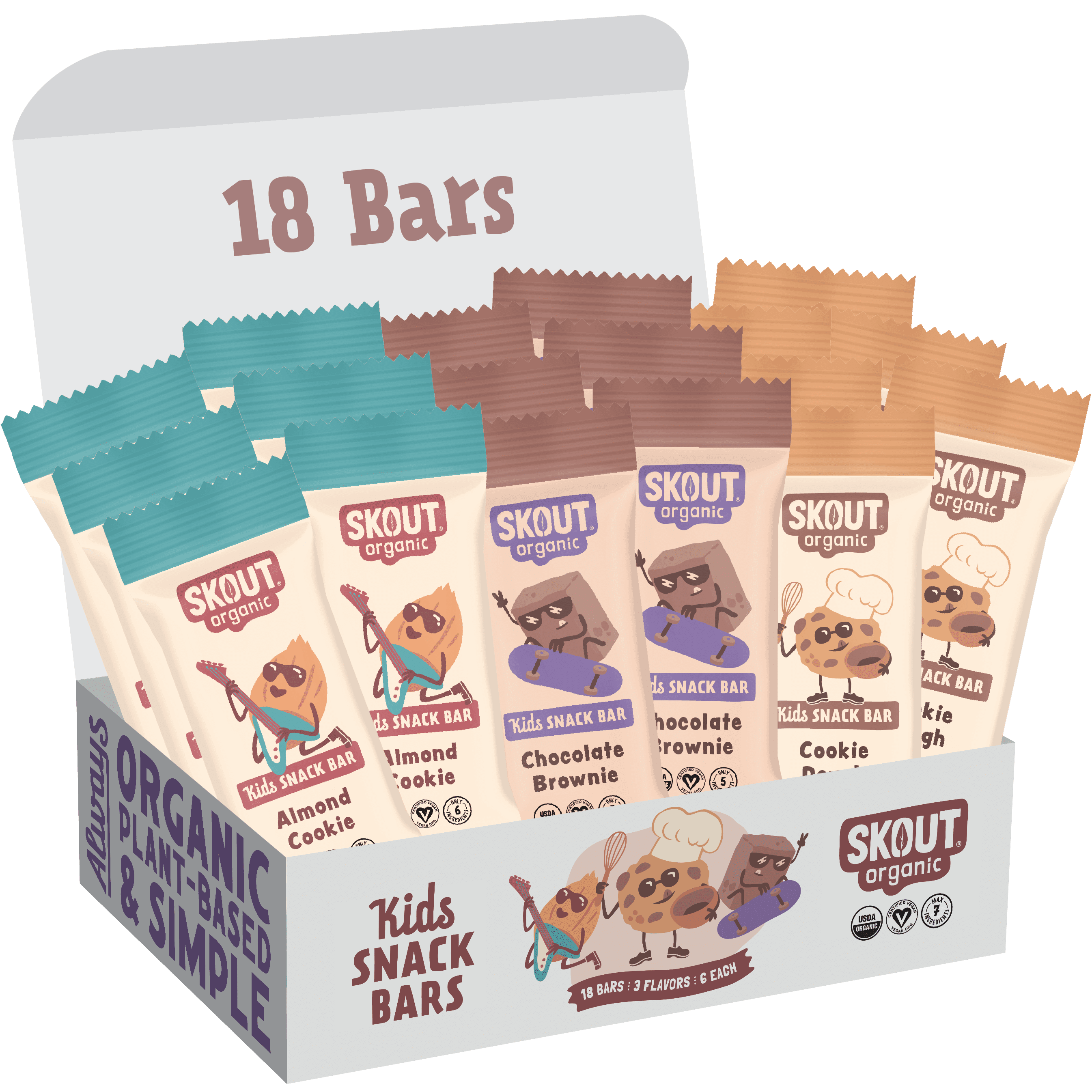 Skout Organic Kids Snack Dessert Variety Pack - 3 Flavors - 18 Pack