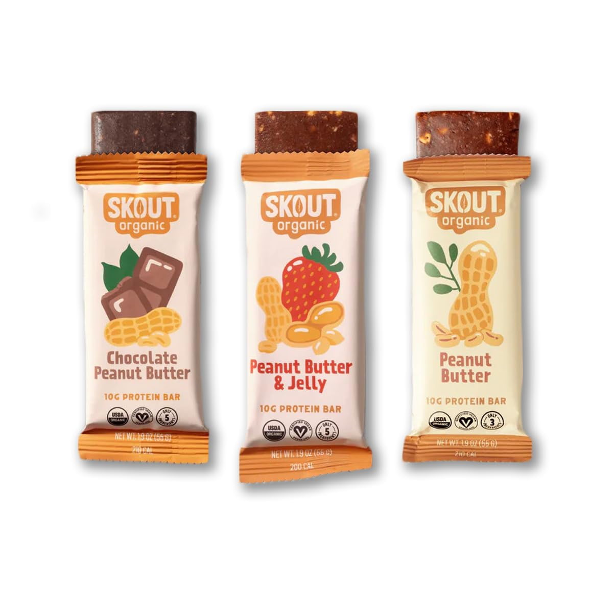 Skout Organic PlantBased Protein OIF8 Bars Variety Pack (12 Pack) 3