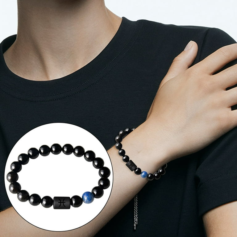 Skpblutn Bracelets for Women Girls Mens 12 Constellations Stone