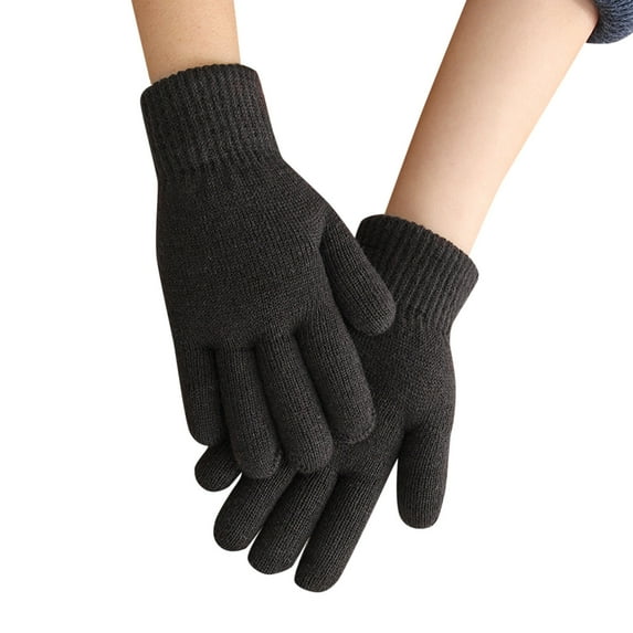 Skpblutn Glove Autumn And Simple Double Thick Winter Knitted Warm Gloves A One Size