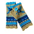 thumbnail image 1 of Skpblutn Glove Hand Hook Small Flower Handmade Woolen Warm Gloves Blue One Size, 1 of 2