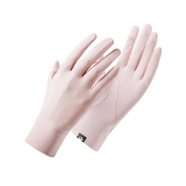 Skpblutn Glove Non Slip Sun Protection Protection Driving Summer Outdoor Gloves Pink One Size