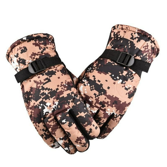 Skpblutn Glove Outdoor Wind Proof Ski Riding Camouflage Mountain Climbing Outdoor Mitten Winter Warm Gloves Camouflage One Size
