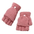 thumbnail image 1 of Skpblutn Glove Thermal For S Coral Fleece Elastic Cuff Lined Winter Warm Gloves Pink One Size, 1 of 4