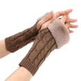 thumbnail image 1 of Skpblutn Glove Thermal For Windproof Elastic Texting Black Lined Thermal Outdoor Warm Gloves Khaki One Size, 1 of 4