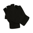 thumbnail image 1 of Skpblutn Glove Writing Stretch Wool Show Finger Solid Color Cycling Men'S And Women'S Knitted Gloves Black One Size, 1 of 2