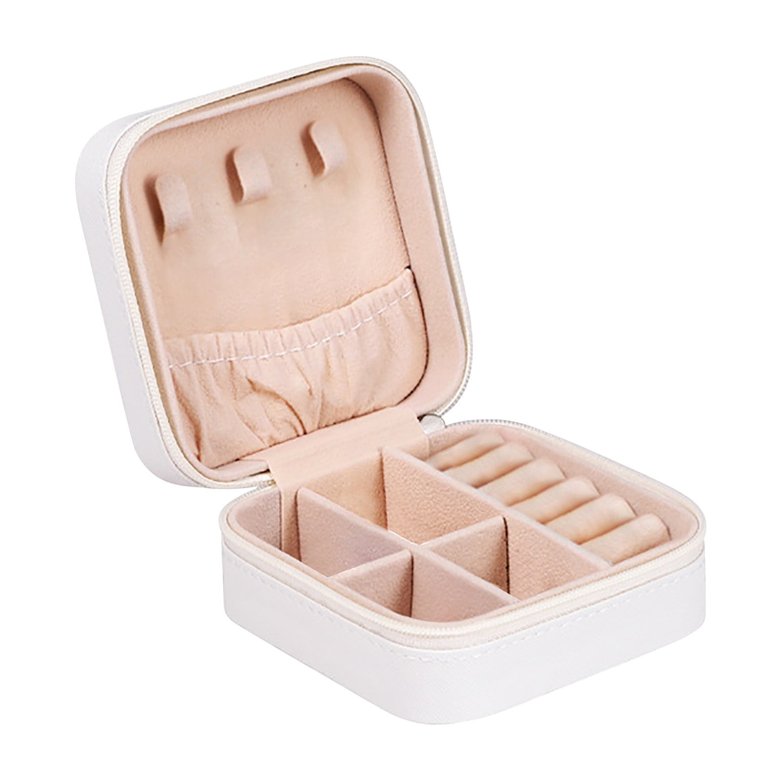 Skpblutn Jewelry Box Mini Travel Case PU Leather Travel Organizer Small Portable Portable