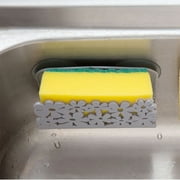 Skpblutn Kitchen Product Dish Cloths Suction Sponge Holder Clip Rag Storage Organizer Rack Grey
