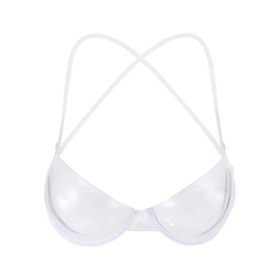 Skpblutn Push Up Bra For Women Plus Size Strap Clear Transparent Underwear Disposable Comfortable Bras Clear