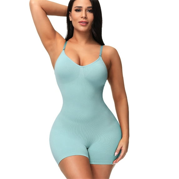 Skpblutn Shapewear For Women Tummy Control Bodysuit Shaping Waist Tights Slim One-Piece Belly Bra Comfortable Body Shaper Mint Green