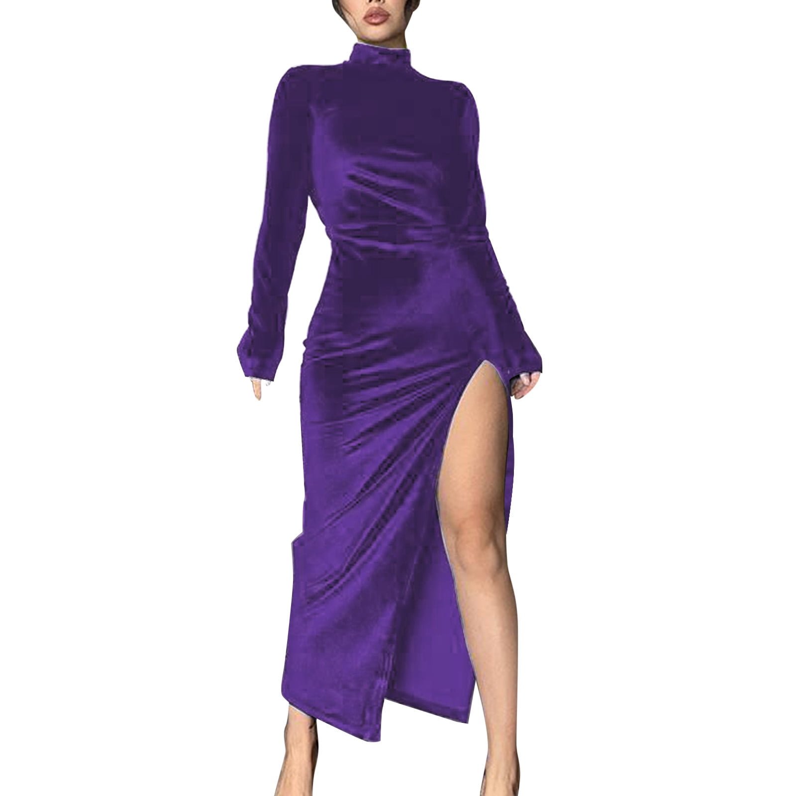 Purple velvet turtleneck deals