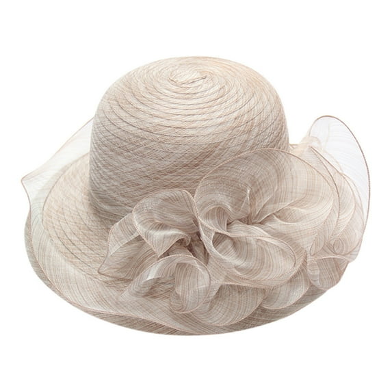 Skpblutn Sun Hat Party Wedding Tea Fascinator Women'Sbridal Baseball Caps Khaki