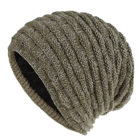 Skpblutn Sun Hat Unisex Skiing Plush Fashion Keep Warm Winter Knitted Cotton Hat Caps Green