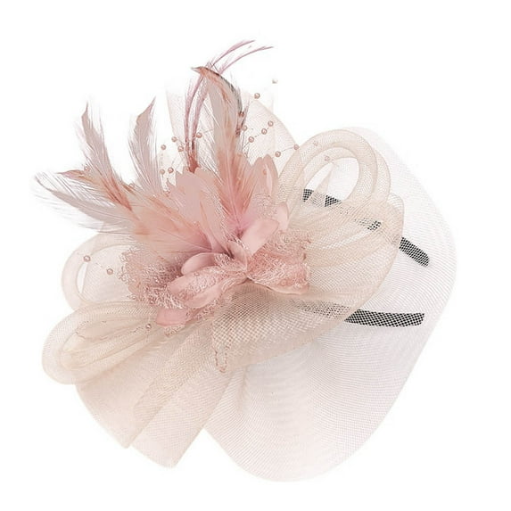 Skpblutn Sun Hat Women Fashion Wedding Meshfascinator Pe N N Y Ribbons And Feathers Party Caps Orange