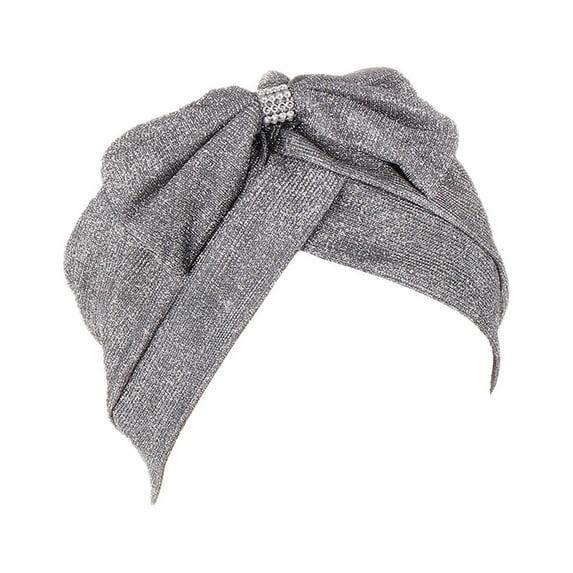 Skpblutn Sun Hat Women Turban Hatbow Hair Bonnet Head Scarf Wrap Cover Caps Dark Gray