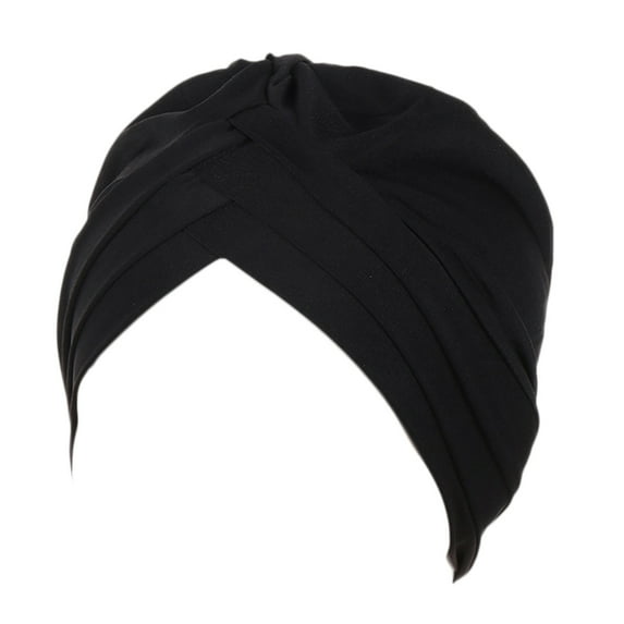 Skpblutn Sun Hat Womens Casual Headcap Headwear Turban Headwrap Turban Caps Black