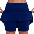 thumbnail image 1 of Skpblutn Tennis Skirts for Women Inner Shorts Pleated Golf Athletic Skorts Pockets High Waisted Workout Running Pickleball Sports XXXXXL Dark Blue, 1 of 8