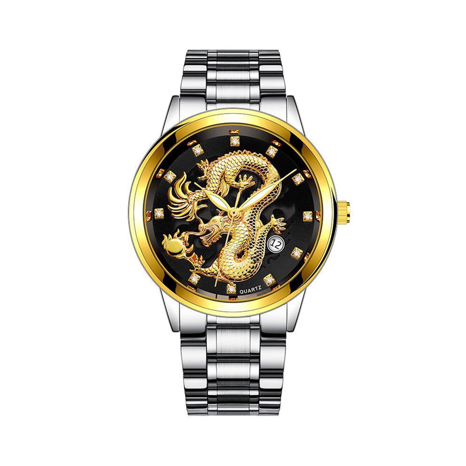 Skpblutn Watch for Men Men Business Luxury Gents Quartz Stainless Steel