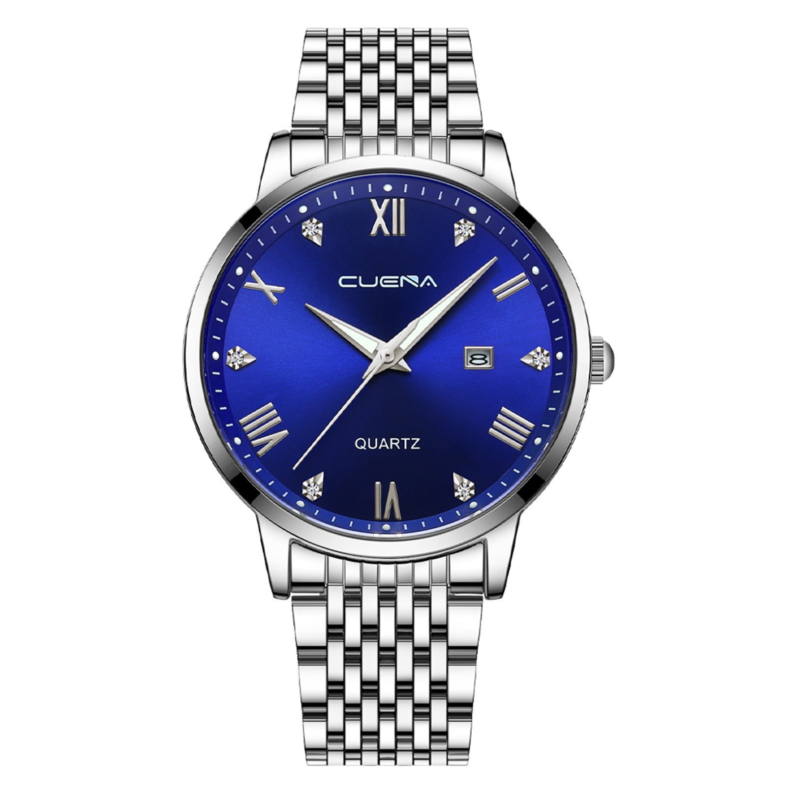 Skpblutn Watch for Men Men Business Luxury Gents Quartz Stainless Steel