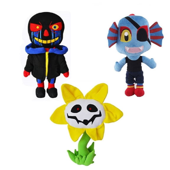 Skpitin 3Pcs Anime Lancer Ralsei Asriel Frisk Chara Toriel Alien Plush Temmie Papyrus New 10 Incheses