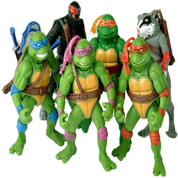 Skpitin 6pcs Turtles Action Figures Cake Toppers for family Superhero for Thanksgiving Day Christmas Day