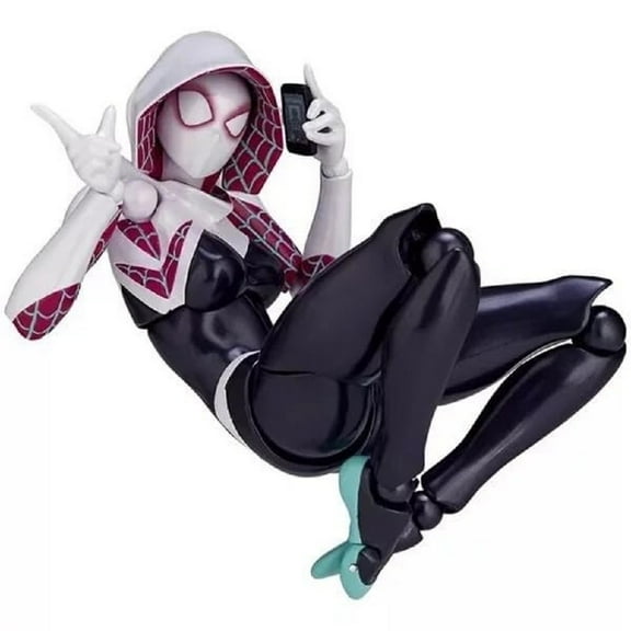 Skpitin Anime Figure Complex Spider-Men Spider Gwen PVC Painted Action Figure 7" Scale