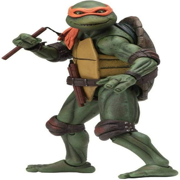 Skpitin Turtle 1990 Movie Edition TMNT Limited Edition7" ScaleAction Figures Desktop Figures (Orange)