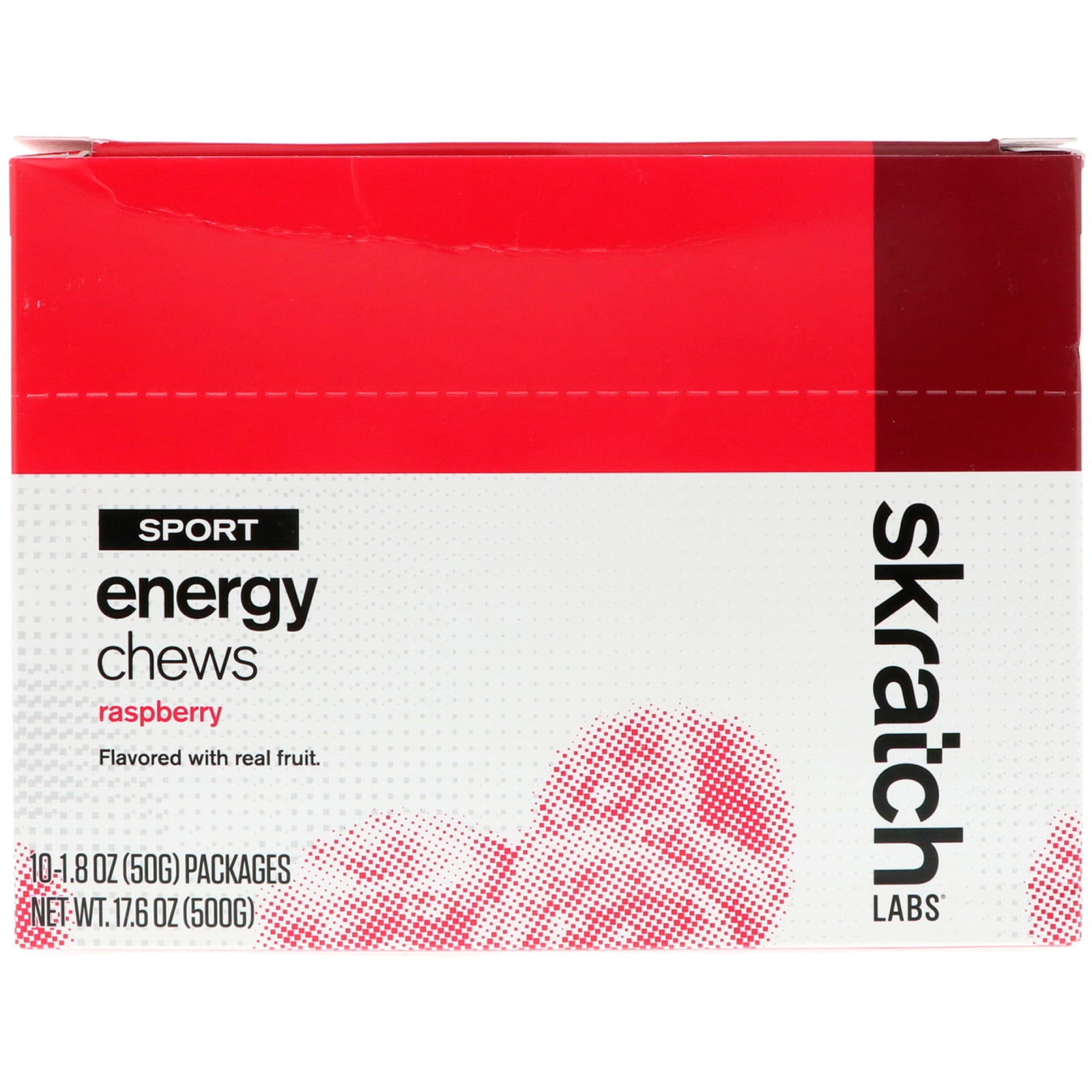Skratch Labs Energy Chews Sport Fuel, Raspberry, 50g Seving, 10 Pack