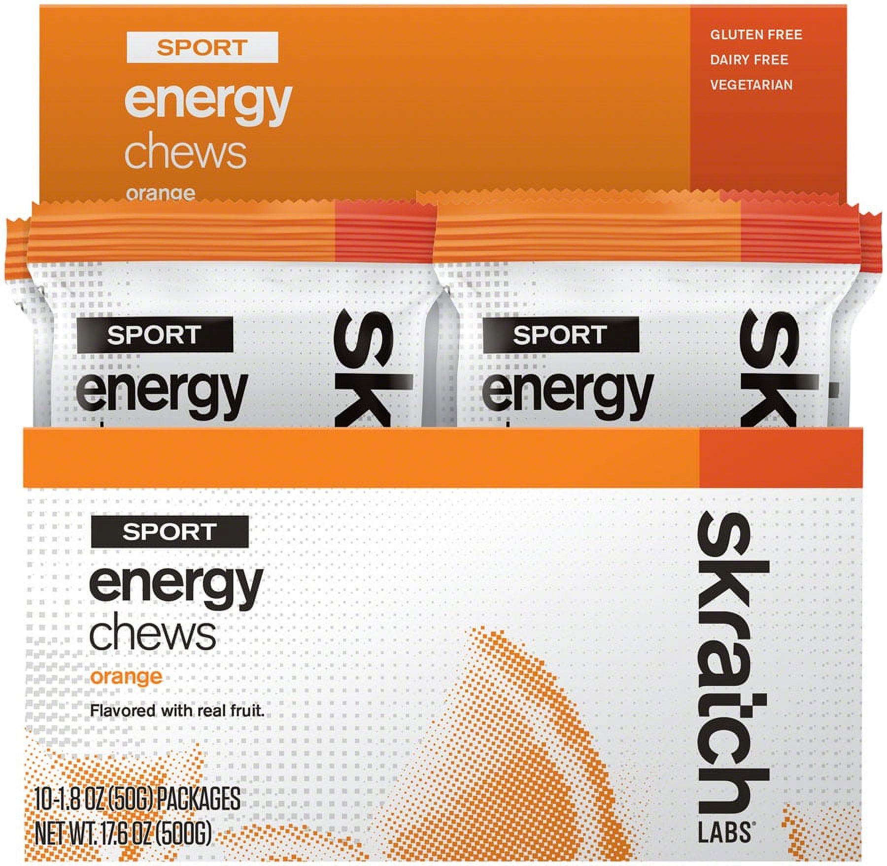 Skratch Labs Sport Energy Chews Orange - Box of 10 Pouches 