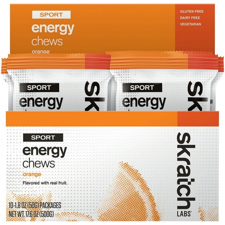 Skratch Labs Sport Energy Chews Orange - Box of 10 Pouches 
