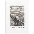 thumbnail image 1 of Skriet- The Scream - Monochrome Version Framed Art Modern Wall Decor, 1 of 15