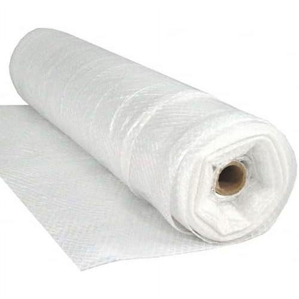 Skrim String Reinforced Clear Plastic Sheeting 10 Mil (24' X 20') UVRated Extra Heavy Duty Film