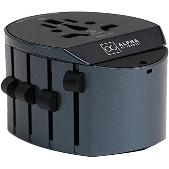 Skross 1.104100 Alpha Premium World Travel Adapter - Black