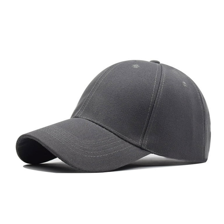 Sksloeg Hats for Men trucker Cap Classic Low Profile Cotton Hat Men Women  Baseball Cap Dad Hat Adjustable Unconstructed Plain Cap,Dark Gray One Size