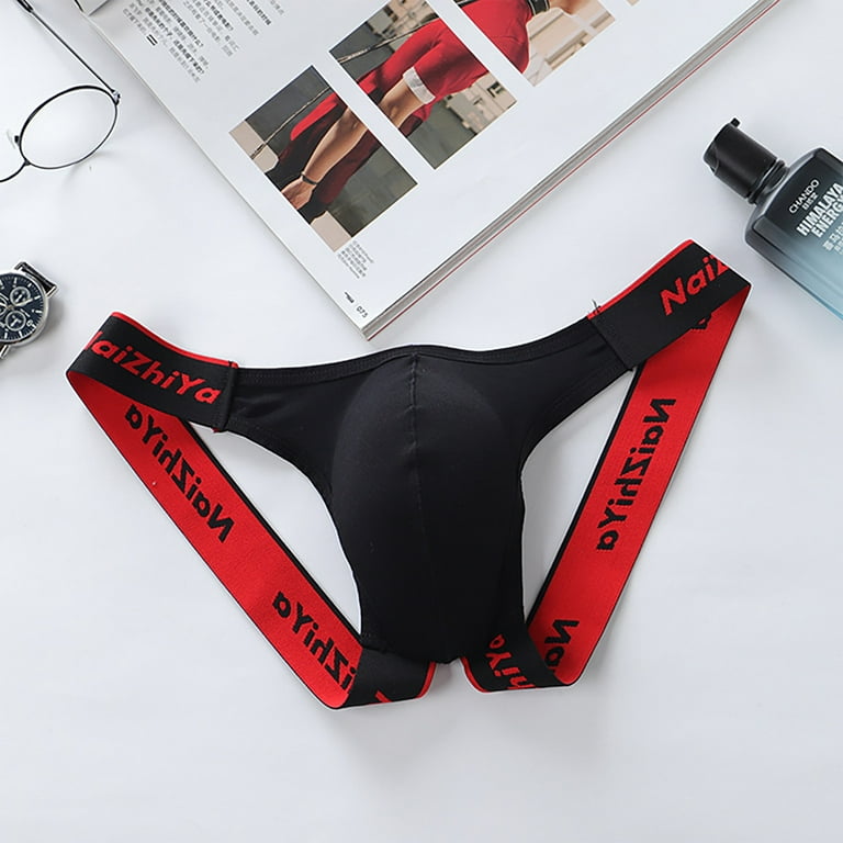 Men Jockstrap Briefs Sexy Underwear G-string Thongs Low Waist Panties  T-back DIY