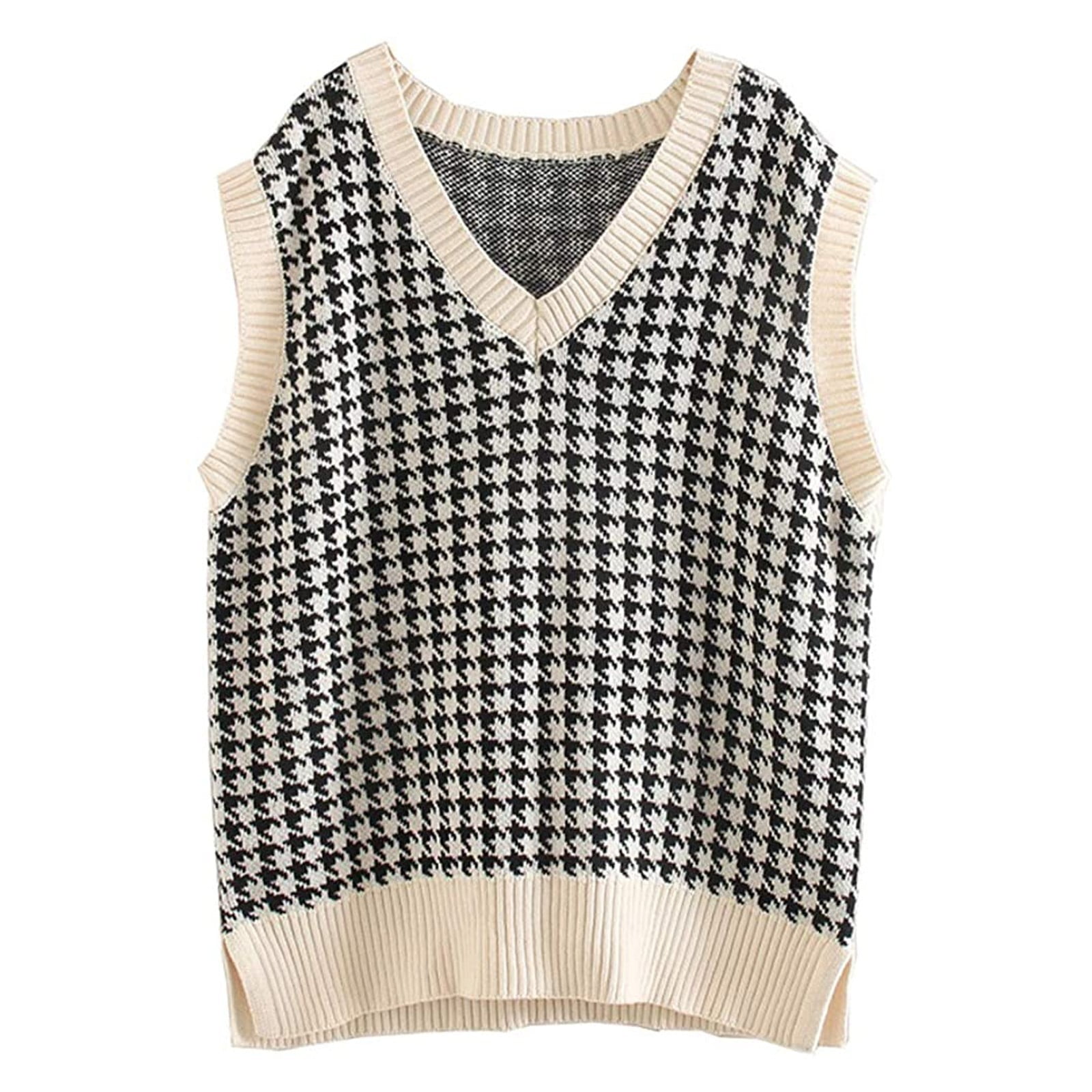 GORGLITTER Women's Argyle Plaid Sweater – Long Sleeve Knit Pullover For Fall