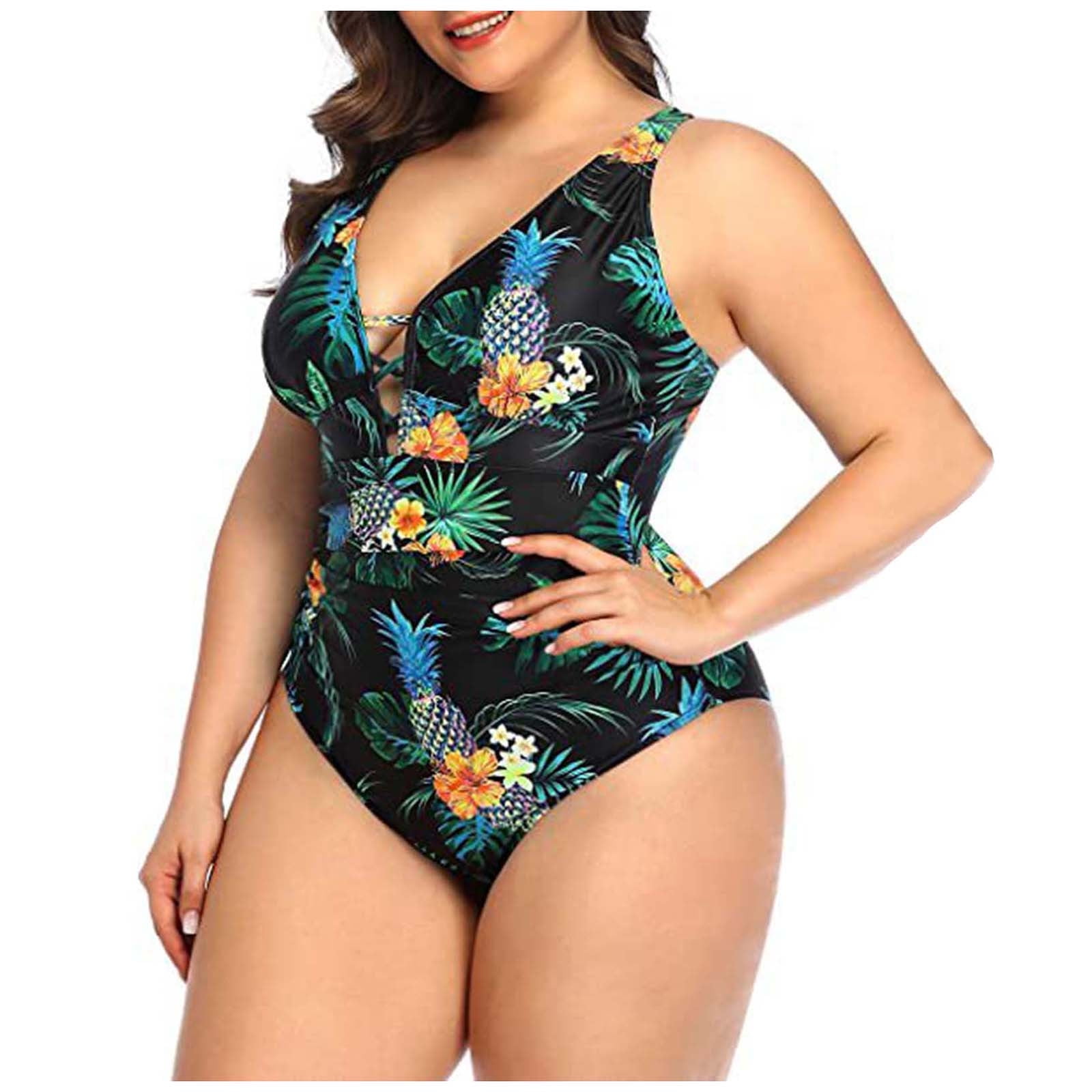 Plus size pineapple bathing suit best sale