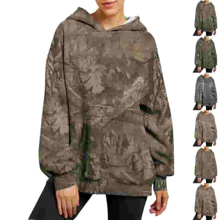 Camouflage Printed Long Sleeve Sweater Camouflage Printed Long Sleeve Sweater
