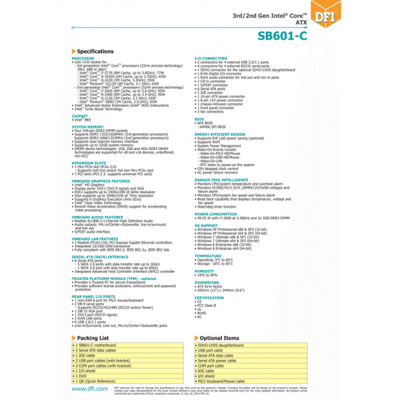Skt1155, 4xddr3, 7pci,minipcie,6sata,v/2s/dvi/2lan/a/6usb,sb6011-050g