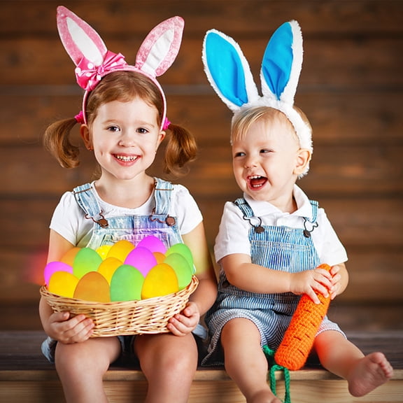 Sktrjpolfis 12Pcs Easter Lighted Egg Ornaments Plastic Light Up Eggs Home Holiday Decor