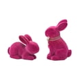 thumbnail image 1 of Sktrjpolfis 2pcs Easter Bunny Figurines Resin Rabbit Desktop Ornament for Living Room Spring Easter Decor, 1 of 5